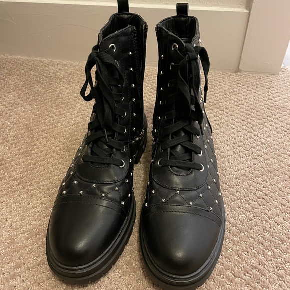 Women’s Black Combat Boots - Picture 7 of 9